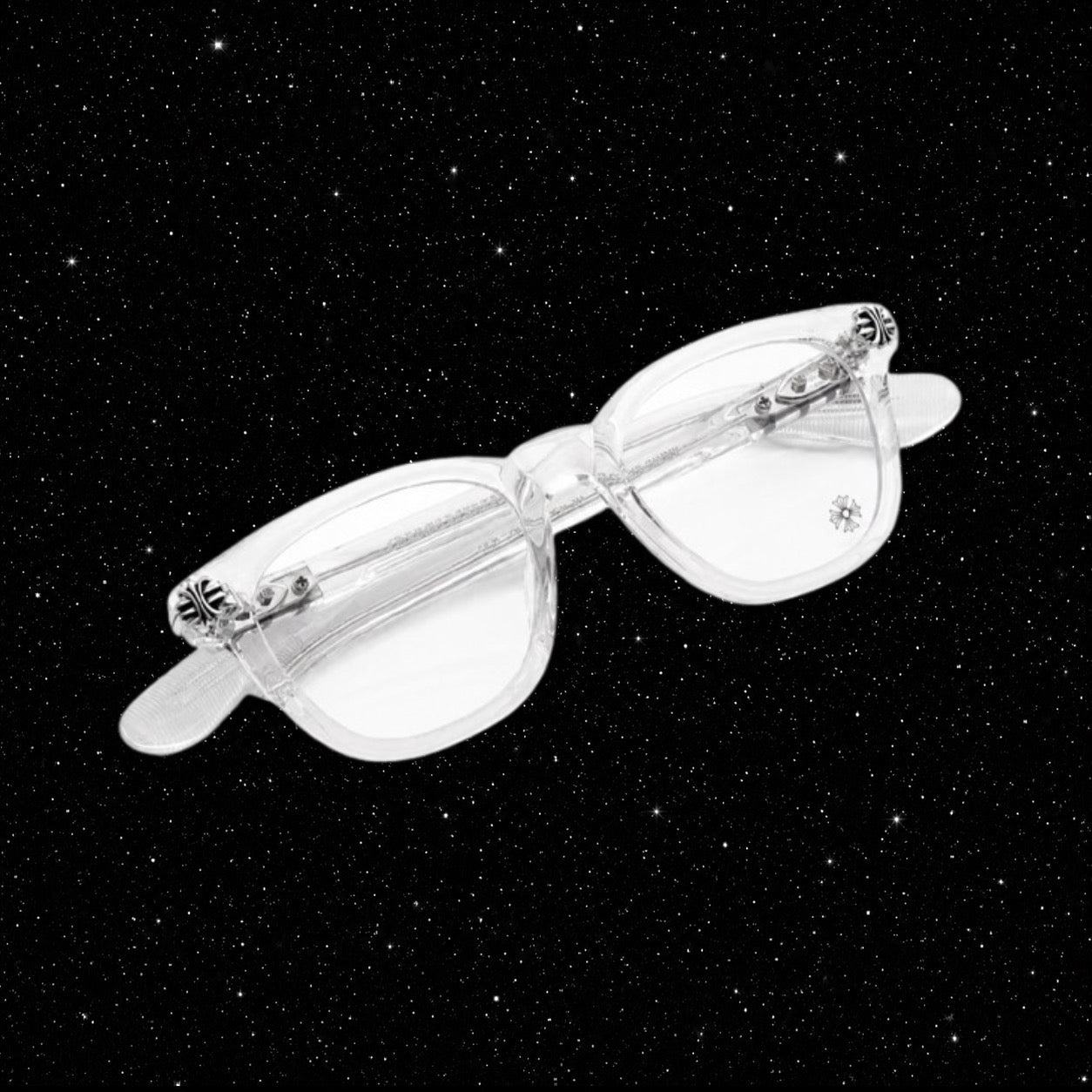 CLEAR CHROME GLASSES