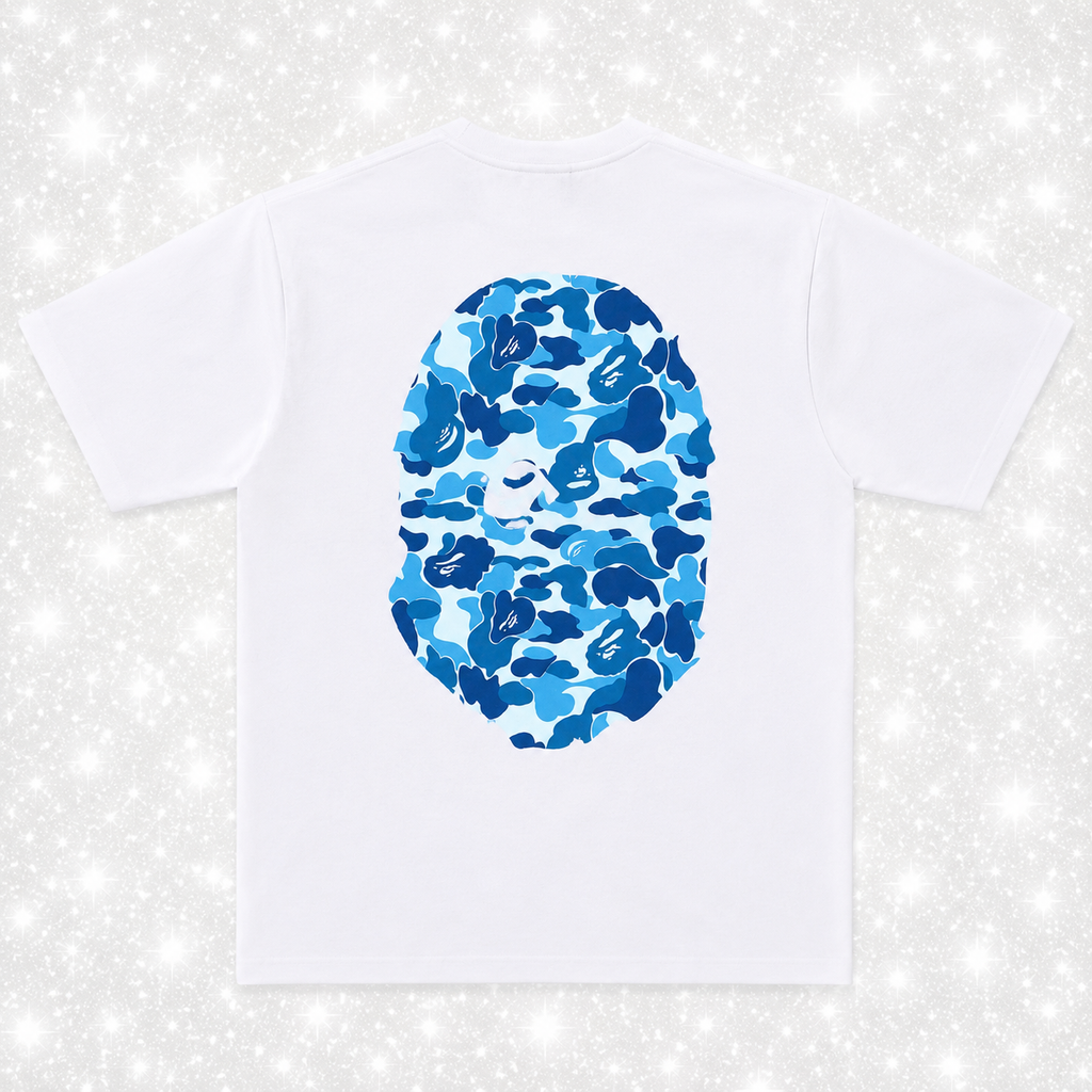 WHITE BLUE BAP TEE