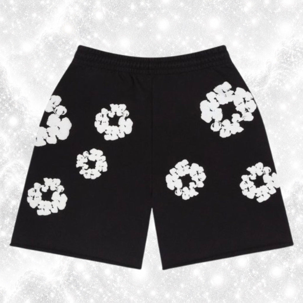 BLACK DENIM SHORTS