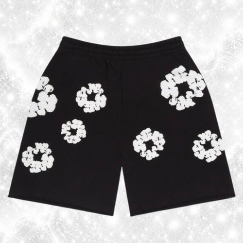 BLACK DENIM SHORTS