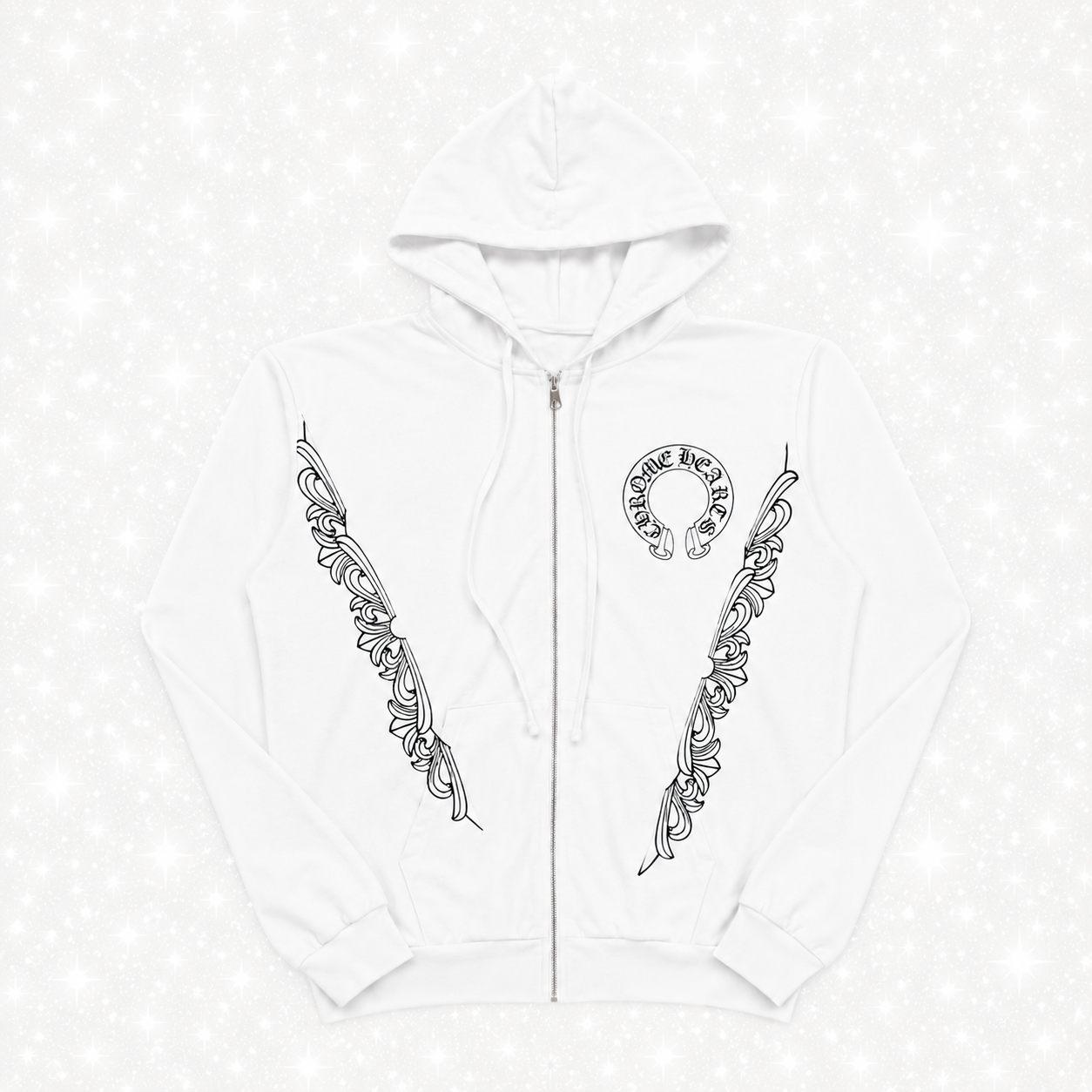 WHITE HORSESHOE ZIP-UP