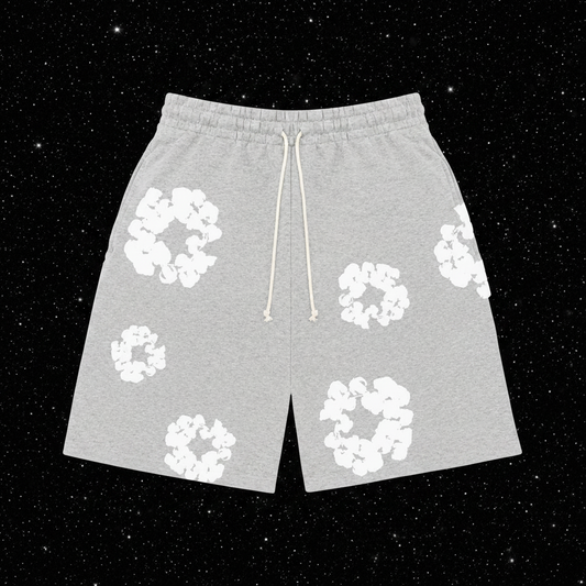 GREY DENIM SHORTS