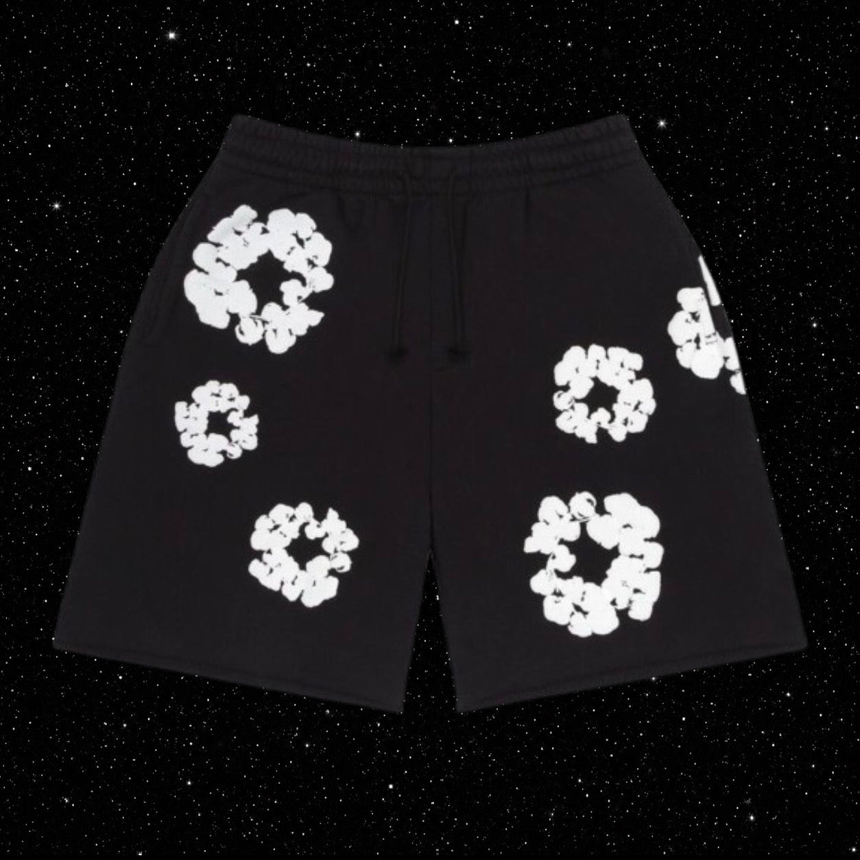 BLACK DENIM SHORTS