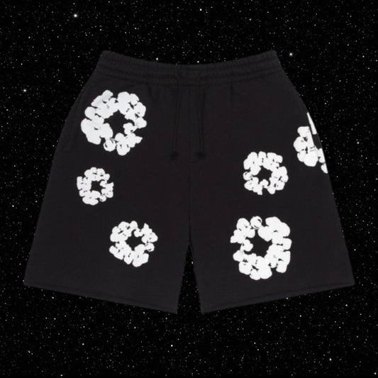 BLACK DENIM SHORTS