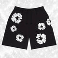 BLACK DENIM SHORTS