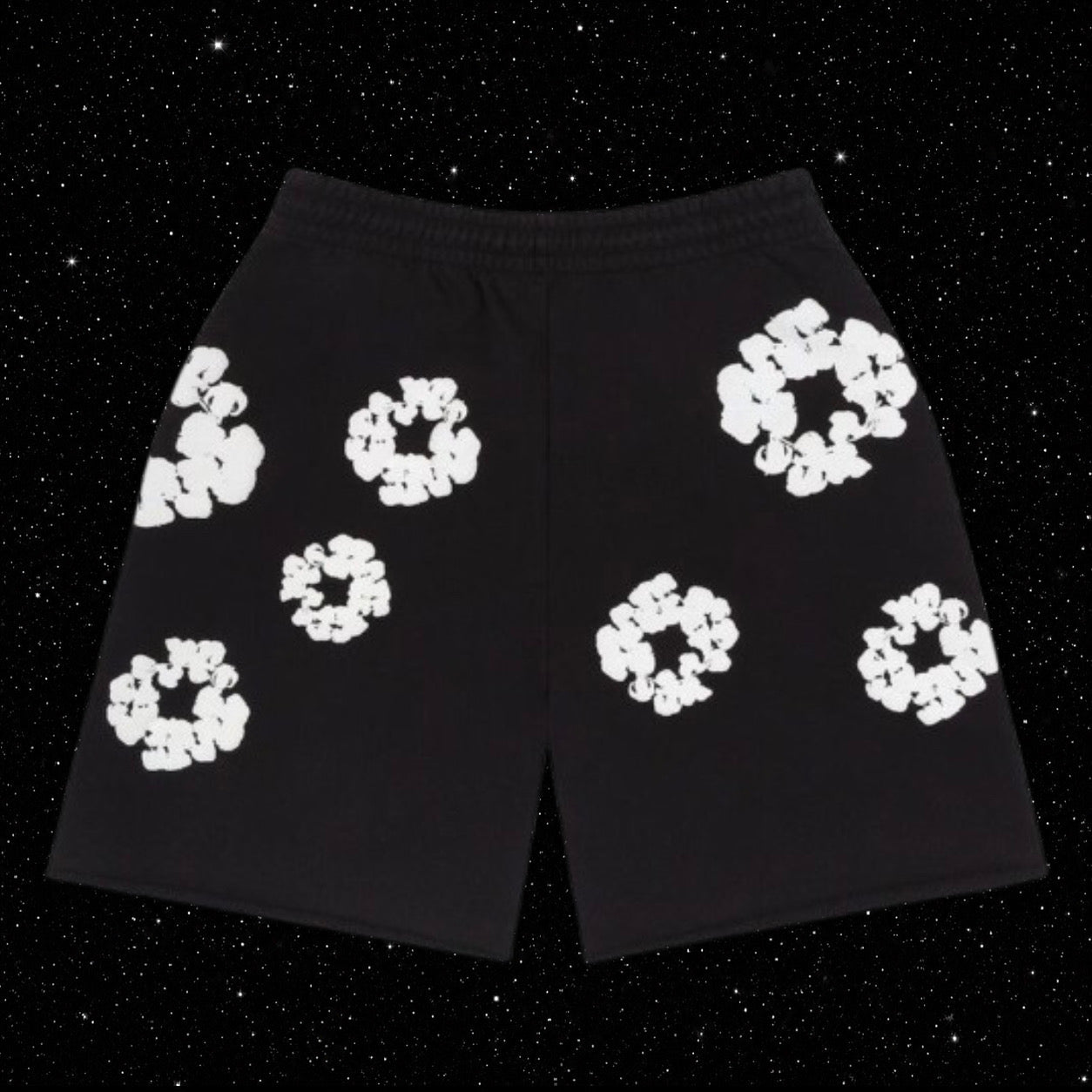 BLACK DENIM SHORTS