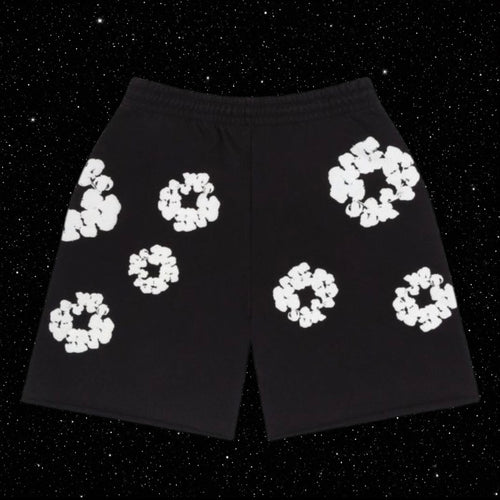 BLACK DENIM SHORTS