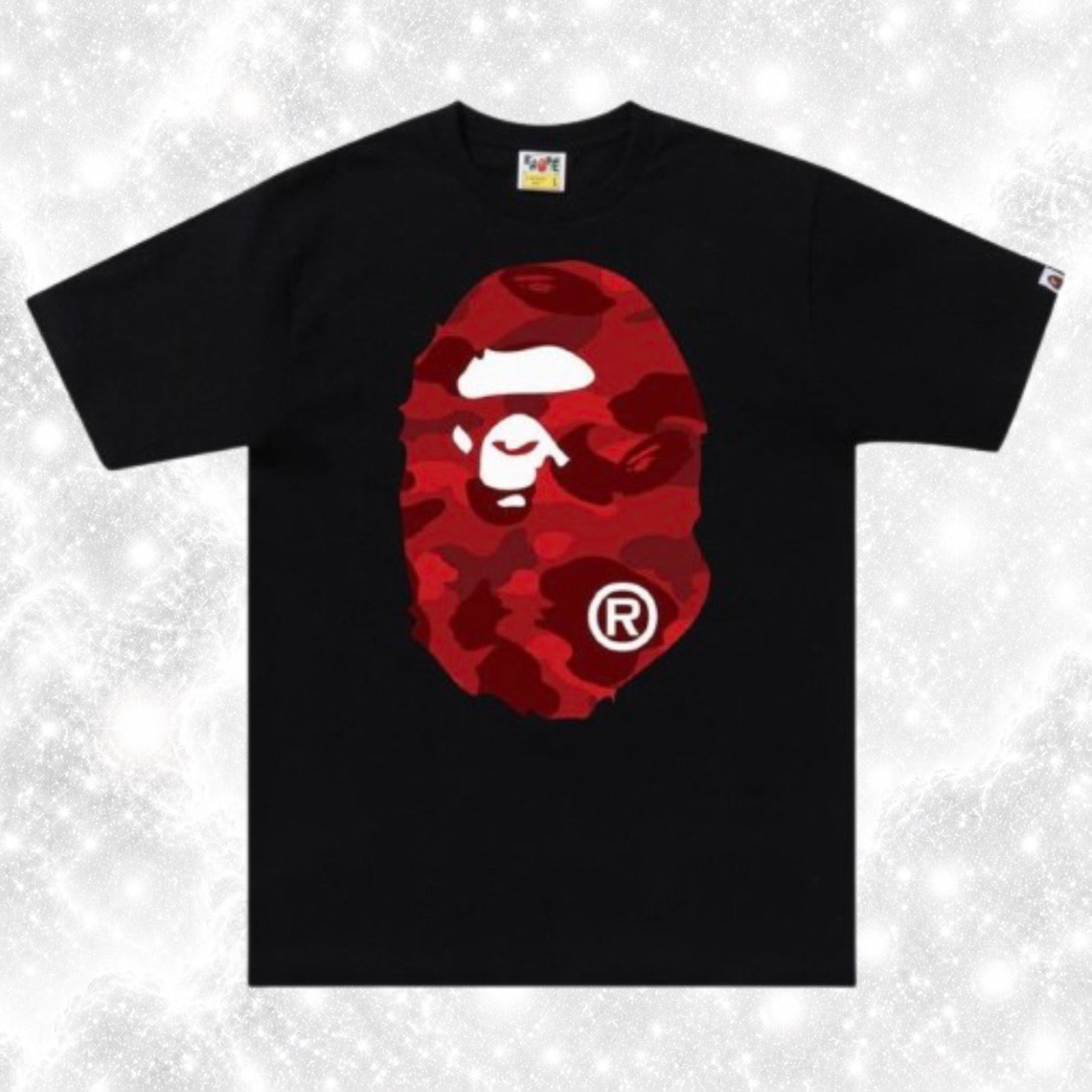 BLACK RED CAMO BAP TEE