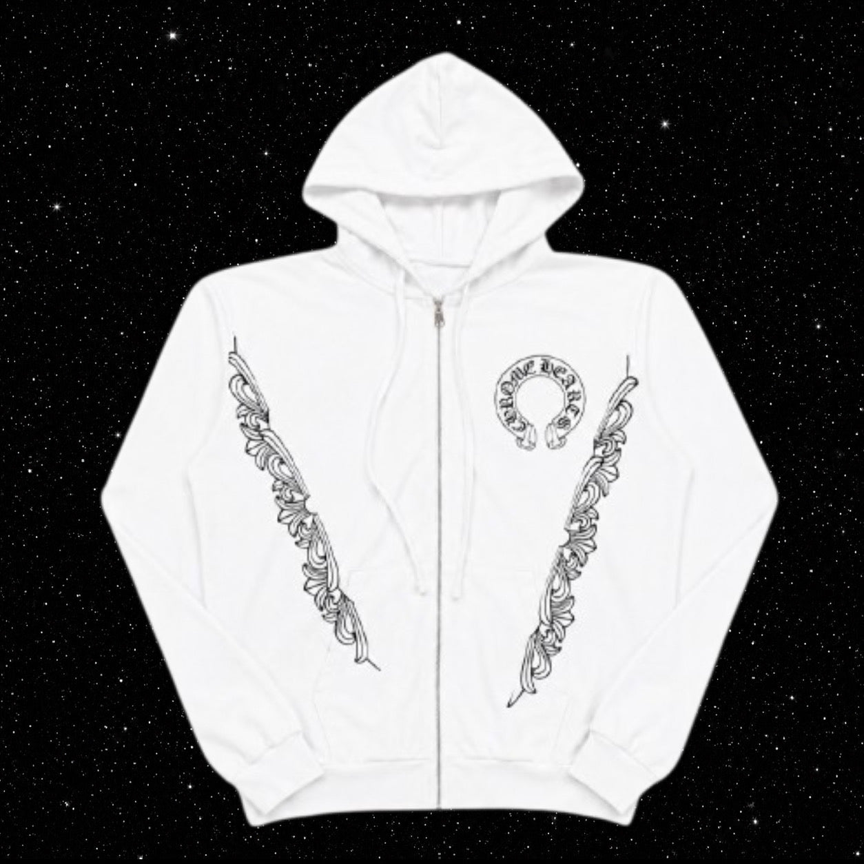 WHITE HORSESHOE ZIP-UP