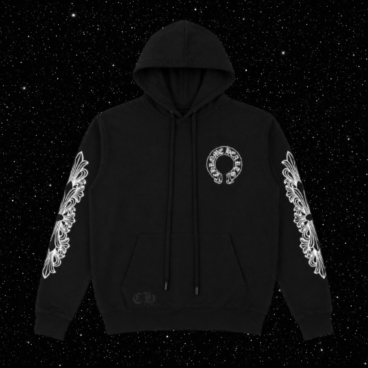 BLACK HORSHESHOE HOODIE