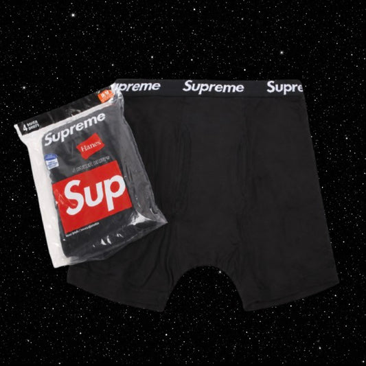 SUP HANES BLACK BOXERS