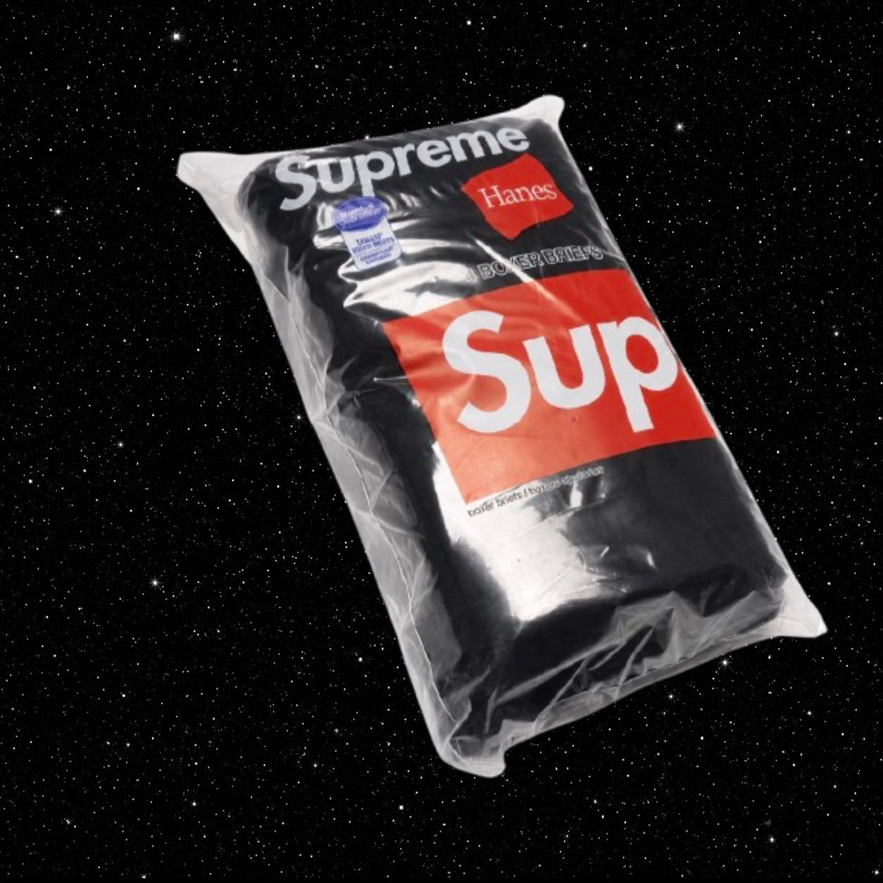 SUP HANES BLACK BOXERS
